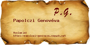 Papolczi Genovéva névjegykártya