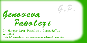 genoveva papolczi business card